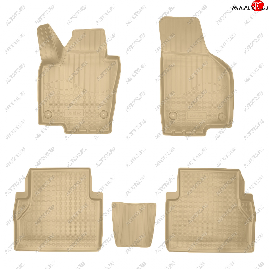2 899 р. Коврики салона Norplast Unidec  Seat Alhambra  7N (2010-2020) дорестайлинг, рестайлинг (бежевые)  с доставкой в г. Кемерово