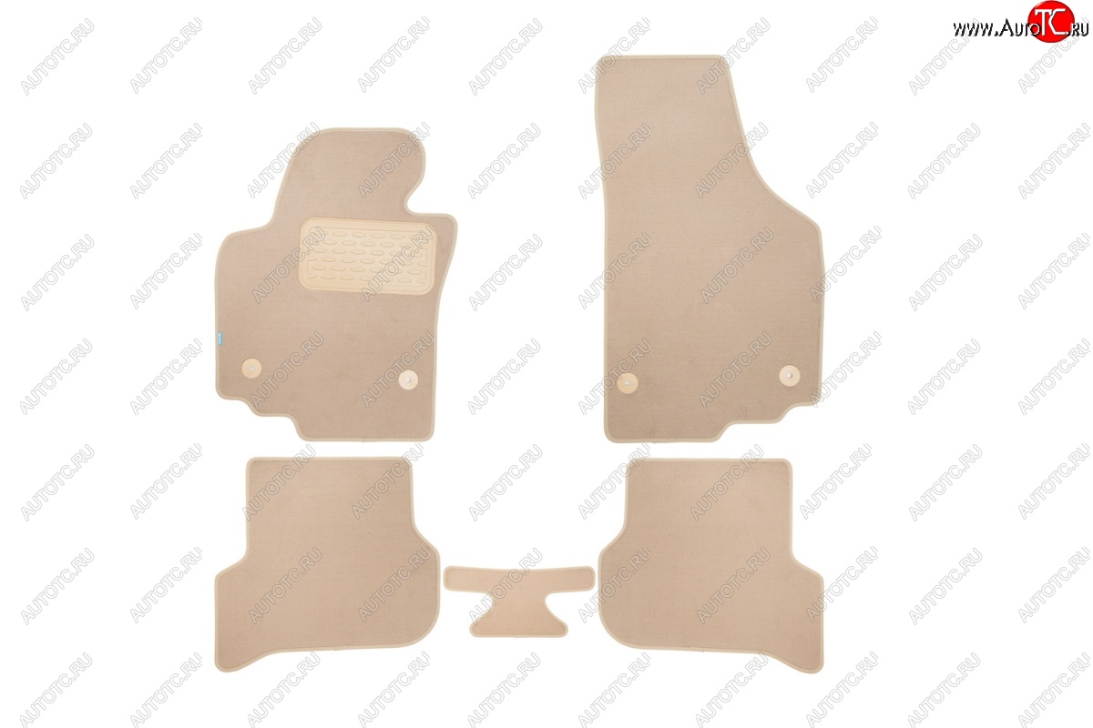399 р. Коврики в салон Klever Premium (текстиль)  Seat Altea Freetrack (2008-2025) (Бежевый)  с доставкой в г. Кемерово