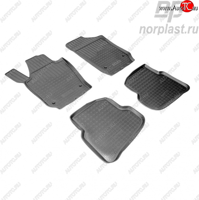 2 859 р. Комплект ковриков в салон Norplast  Seat Ibiza ( 6J,6P универсал,  6J хэтчбэк 5 дв.) (2008-2012) дорестайлинг, доресталийнг (черные)  с доставкой в г. Кемерово