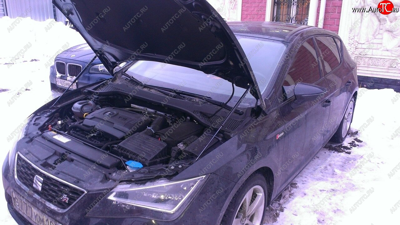 2 149 р. Упоры капота Russtal Seat Leon 5F хэтчбэк 5 дв. (2012-2016)  с доставкой в г. Кемерово