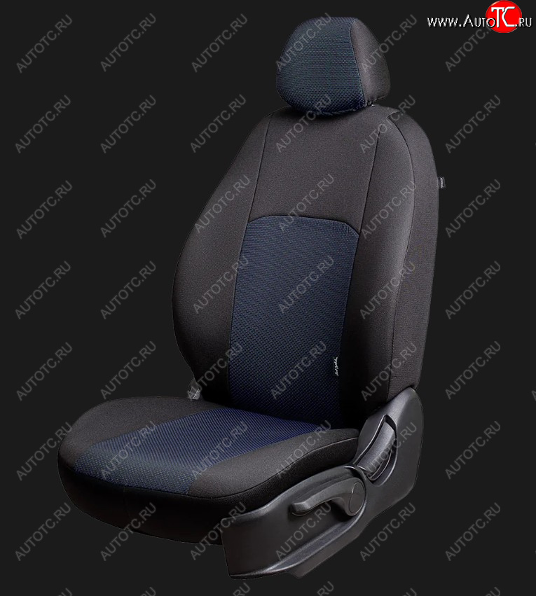 5 999 р. Чехлы сидений Lord Autofashion Дублин (жаккард, 60/40, раздельное заднее сиденье, 3Г-образ. подголовника) Chevrolet Aveo T300 седан (2011-2015) (Чёрный, Ёж синий)  с доставкой в г. Кемерово