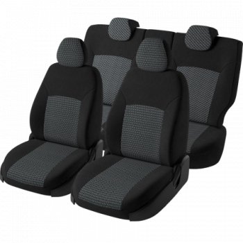 5 899 р. Чехлы сидений Lord Autofashion Дублин (жаккард, 60/40, раздельное заднее сиденье, 2Г-образ. подголовника) Ravon R4 (2016-2020) (Чёрный, зигзаг)  с доставкой в г. Кемерово. Увеличить фотографию 2