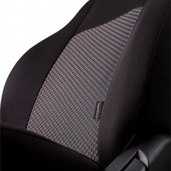 5 299 р. Чехлы сидений Lord Autofashion Дублин (жаккард, 60/40, раздельное заднее сиденье и спинка, подлокотник, отдельный бок, 3Г-образ. подголовника) Geely Emgrand EC7 седан дорестайлинг (2009-2016) (Чёрный, стежок серый)  с доставкой в г. Кемерово. Увеличить фотографию 2