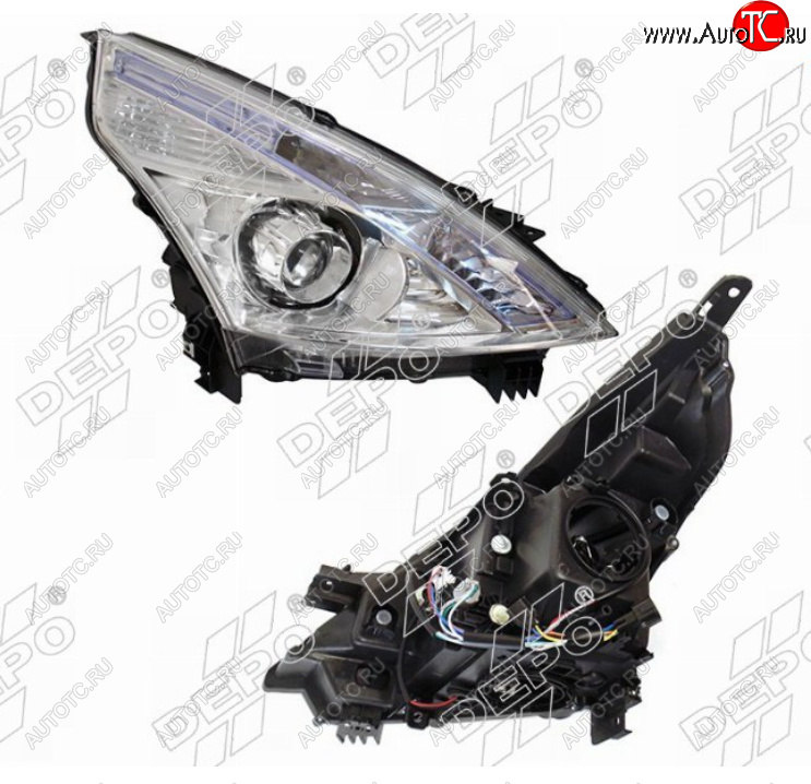 21 599 р. Правая фара (линза, ксенон, с электрокорректором, Евросвет) DEPO  Nissan Teana  2 J32 (2011-2014) рестайлинг  с доставкой в г. Кемерово