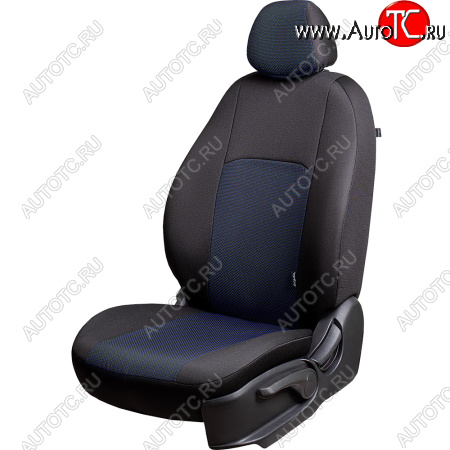 4 389 р. Чехлы сидений Lord Autofashion Дублин (жаккард, 60/40, раздельное задняя спинка, отдельные бока, подлокотник, 2П-образ.подголовника) Lifan Solano  дорестайлинг (2010-2015) (Чёрный, Ёж синий)  с доставкой в г. Кемерово