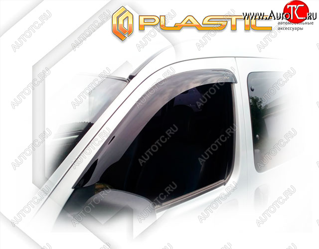 1 839 р. Ветровики дверей CA-Plastic  Renault Kangoo  KC (2003-2007) рестайлинг (Classic полупрозрачный, Без хром. молдинга)  с доставкой в г. Кемерово