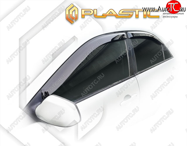 1 999 р. Ветровики дверей CA-Plastic  Mazda 6  GG (2002-2005) седан дорестайлинг (Classic полупрозрачный, Без хром. молдинга)  с доставкой в г. Кемерово