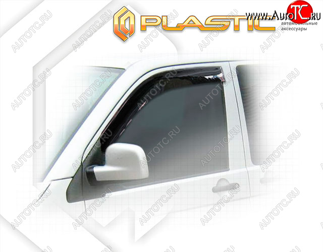 1 839 р. Ветровики дверей CA-Plastic  Volkswagen Multivan  T5 (2003-2009)  дорестайлинг (Classic полупрозрачный, Без хром. молдинга)  с доставкой в г. Кемерово