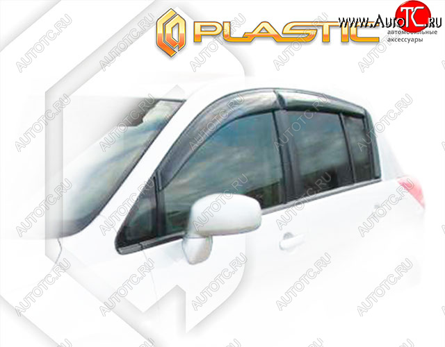2 079 р. Ветровики дверей CA-Plastic Nissan Tiida 1 хэтчбек (2007-2014) C11 дорестайлинг, C11 рестайлинг (Classic полупрозрачный, Без хром. молдинга) с доставкой в г. Кемерово Увеличить фотографию 1 2 079 р. Ветровики дверей CA-Plastic Nissan Tiida 1 хэтчбек (2007-2014) C11 дорестайлинг, C11 рестайлинг (Classic полупрозрачный, Без хром. молдинга) с доставкой в г. Кемерово
