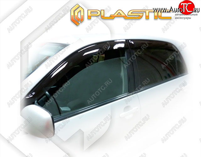 2 159 р. Дефлектора окон CA-Plastic  Toyota Corolla Runx  E120 (2004-2007) хэтчбэк 5 дв. 2-ой рестайлинг (Classic полупрозрачный, Без хром. молдинга, Крепление только на скотч)  с доставкой в г. Кемерово