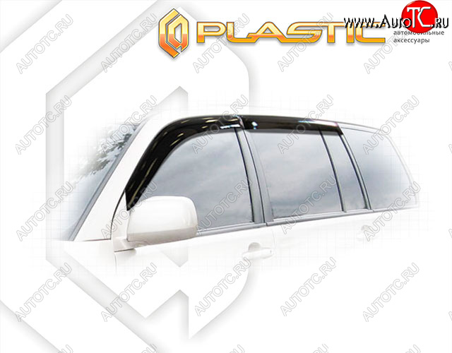 2 079 р. Дефлектора окон CA-Plastic Toyota Kluger XU20 рестайлинг (2003-2007) (Classic полупрозрачный, Без хром. молдинга, Крепление только на скотч)  с доставкой в г. Кемерово