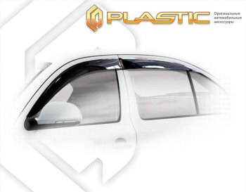 2 159 р. Дефлектора окон CA-Plastic  Skoda Octavia  A5 (2004-2013) дорестайлинг лифтбэк, дорестайлинг универсал, лифтбэк рестайлинг, рестайлинг универсал (серия Classic полупрозрачный, без хром. молдинга )  с доставкой в г. Кемерово. Увеличить фотографию 2