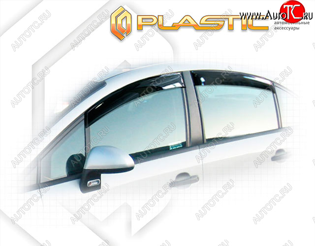1 899 р. Ветровики дверей CA-Plastic  CITROEN C4 (2008-2011)  рестайлинг, хэтчбэк 5 дв. (Classic полупрозрачный, Без хром. молдинга)  с доставкой в г. Кемерово
