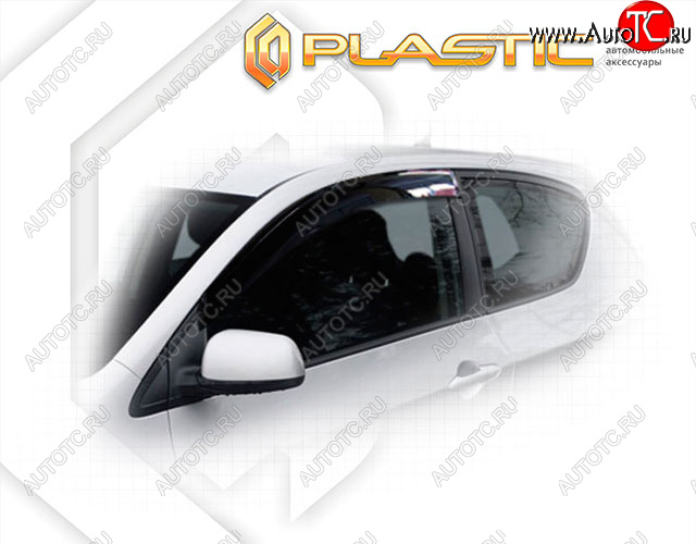 1 839 р. Ветровики дверей CA-Plastic  KIA Picanto  2 TA хэтчбэк 3 дв. (2011-2017) дорестайлинг, рестайлинг (Classic полупрозрачный, Без хром. молдинга, Крепление на скотч)  с доставкой в г. Кемерово