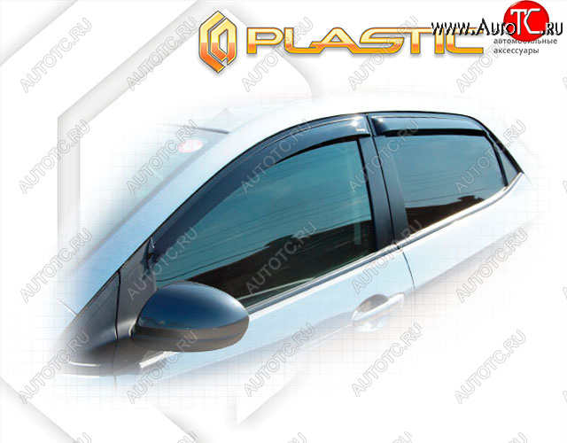 1 899 р. Ветровики дверей Classic полупрозрачный CA Plastic на Mazda Demio  2007-2014  с доставкой в г. Кемерово
