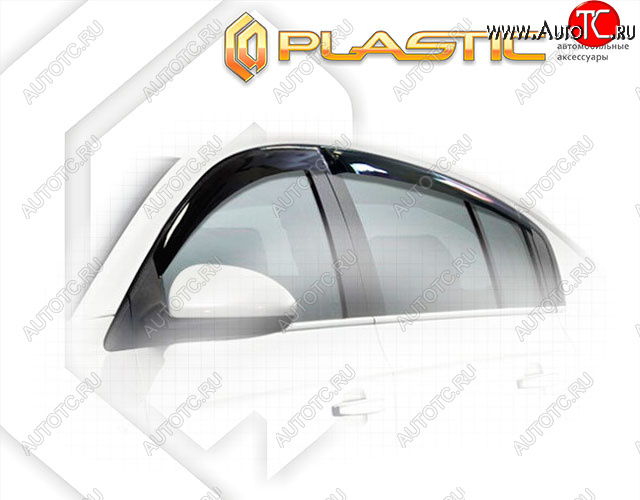 2 079 р. Ветровики дверей CA-Plastic  Chevrolet Cruze  J305 (2012-2015) хэтчбек рестайлинг (Classic полупрозрачный, Без хром. молдинга)  с доставкой в г. Кемерово