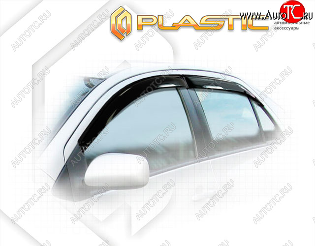 1 999 р. Ветровики дверей CA-Plastic  Toyota Yaris  XP90 (2006-2011) седан дорестайлинг, седан рестайлинг (Classic полупрозрачный)  с доставкой в г. Кемерово