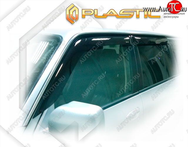 2 159 р. Ветровики дверей CA-Plastic  Nissan Patrol  5 (1997-2004) Y61 дорестайлинг, Y61 1-ый рестайлинг (Classic полупрозрачный, Без хром. молдинга)  с доставкой в г. Кемерово