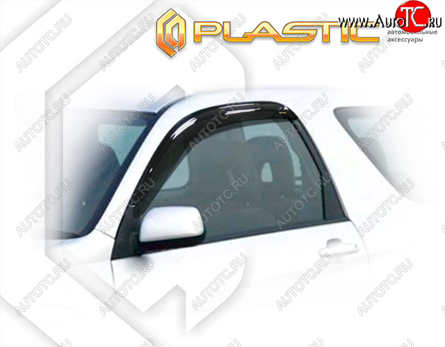 1 979 р. Ветровики дверей CA-Plastic  Toyota RAV4  CA20 (2000-2005) 3 дв. дорестайлинг, 3 дв. рестайлинг (Classic полупрозрачный, с хром. молдингом)  с доставкой в г. Кемерово