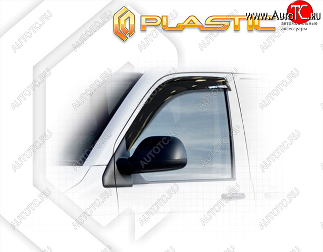 2 599 р. Дефлектора окон CA-Plastic Volkswagen Transporter T5 рестайлинг (2009-2015) (Classic полупрозрачный, Без хром. молдинга)  с доставкой в г. Кемерово