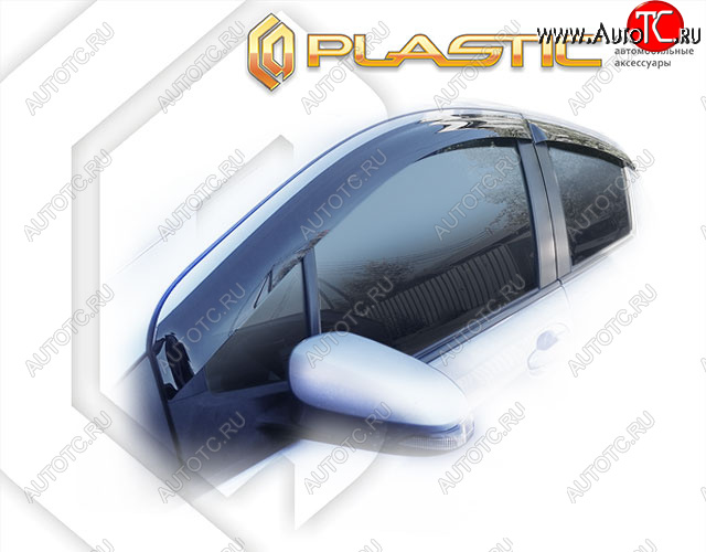 2 199 р. Дефлектора окон CA-Plastic  Toyota Vitz  XP130 (2010-2014) хэтчбэк 5 дв. дорестайлинг (Classic полупрозрачный, Без хром. молдинга)  с доставкой в г. Кемерово