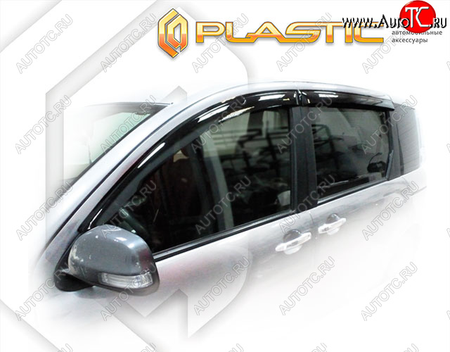 2 079 р. Дефлектора окон (Dice) CA-Plastic  Toyota Sienta Dice (2011-2015) хэтчбек 5 дв. (Classic полупрозрачный, Без хром. молдинга)  с доставкой в г. Кемерово