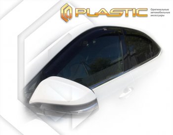 2 079 р. Дефлектора окон CA-Plastic Toyota Harrier XU60 дорестайлинг (2013-2017) (серия Classic полупрозрачный, Без хром. молдинга)  с доставкой в г. Кемерово. Увеличить фотографию 2