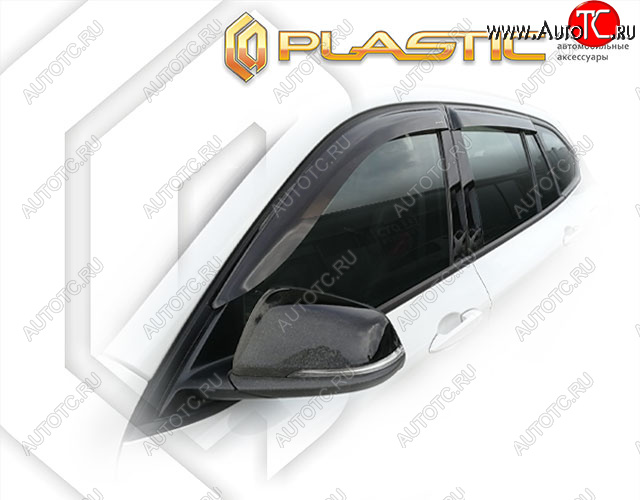 1 999 р. Ветровики дверей CA-Plastic BMW X1 F48 дорестайлинг (2015-2019) (Classic полупрозрачный)  с доставкой в г. Кемерово