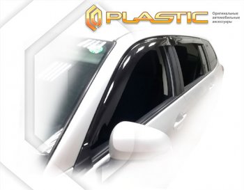 2 199 р. Дефлектора окон CA-Plastic  Toyota Corolla Fielder  E160 (2015-2017) универсал 1-ый рестайлинг (серия Classic полупрозрачный, Без хром. молдинга)  с доставкой в г. Кемерово. Увеличить фотографию 2