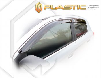 Ветровики дверей CA-Plastic Mitsubishi Mirage  A03A (2012-2015) хэтчбэк 5 дв. дорестайлинг (Classic полупрозрачный)