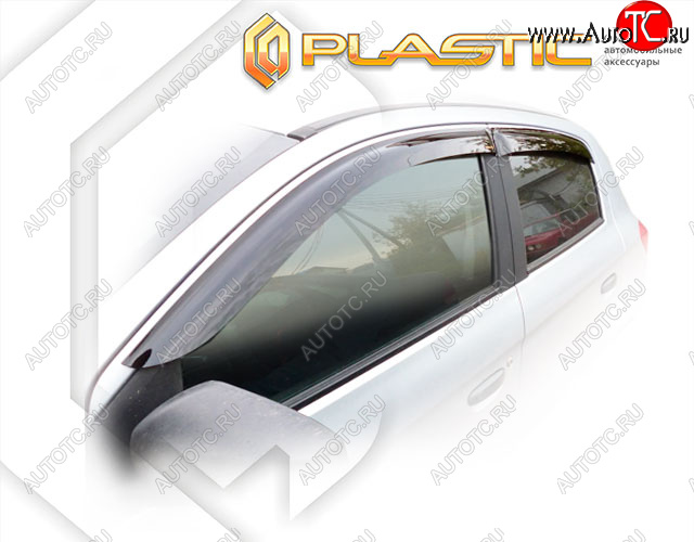 1 999 р. Ветровики дверей CA-Plastic  Mitsubishi Mirage  A03A (2012-2015) хэтчбэк 5 дв. дорестайлинг (Classic полупрозрачный)  с доставкой в г. Кемерово