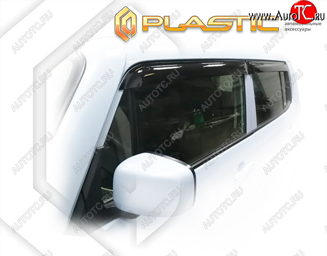1 899 р. Ветровики дверей CA-Plastic  Nissan Moco  3 (2011-2016) G33 (Classic полупрозрачный, Без хром. молдинга)  с доставкой в г. Кемерово