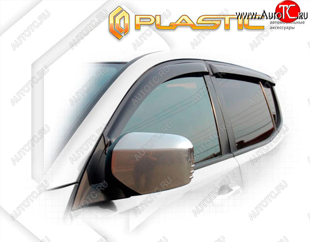 1 999 р. Ветровики дверей CA-Plastic  Mitsubishi Triton  KA/KB (2005-2015) Picap DoubleCab (Classic полупрозрачный, без хром. молдинга, без хром. молдинга)  с доставкой в г. Кемерово