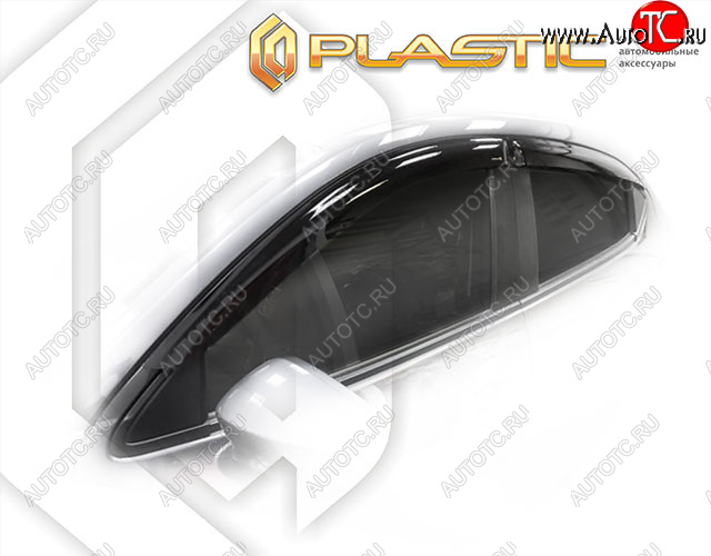 1 999 р. Ветровики дверей CA-Plastic  Mazda Demio  4 DJ (2014-2019) (Classic полупрозрачный, Без хром. молдинга)  с доставкой в г. Кемерово