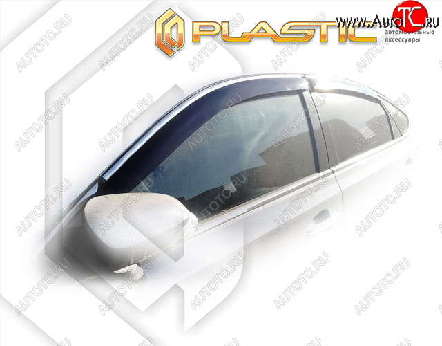 2 159 р. Дефлектора окон CA-Plastic Toyota Avalon 4 рестайлинг правый руль (2016-2018) (Classic полупрозрачный, Без хром. молдинга)  с доставкой в г. Кемерово