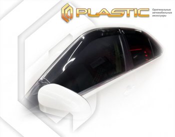 1 899 р. Дефлектора окон (Американская версия) CA-Plastic Toyota Camry XV55 2-ой рестайлинг (2017-2018) (серия Classic полупрозрачный, Без хром. молдинга)  с доставкой в г. Кемерово. Увеличить фотографию 2