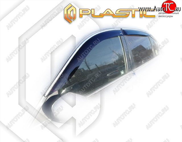 1 999 р. Ветровики дверей (Американская версия) CA-Plastic  Honda Accord  8 CU (2008-2013) седан дорестайлинг, седан рестайлинг (Classic полупрозрачный, Без хром. молдинга)  с доставкой в г. Кемерово