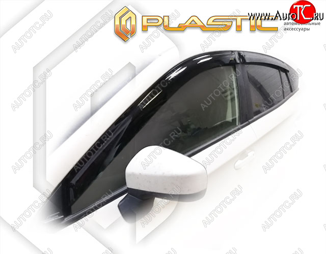 2 079 р. Дефлектора окон CA-Plastic Subaru Impreza GT хэтчбэк рестайлинг (2019-2025) (Classic полупрозрачный, Без хром. молдинга)  с доставкой в г. Кемерово