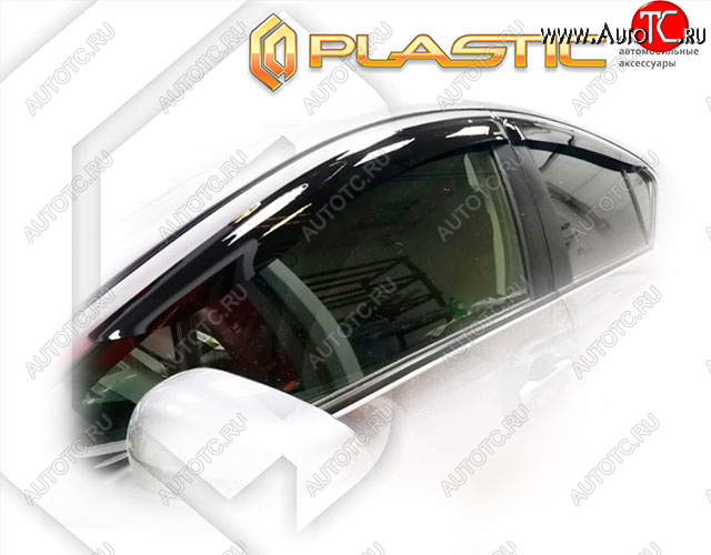 1 999 р. Дефлектора окон CA-Plastic Toyota Aqua P10 2-ой рестайлинг (2017-2021) (Classic полупрозрачный, Без хром. молдинга)  с доставкой в г. Кемерово