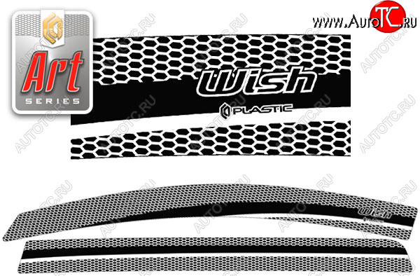 2 199 р. Ветровики дверей CA-Plastic Toyota Wish XE10 (2003-2005) дорестайлинг (Серия Art белая) с доставкой в г. Кемерово Увеличить фотографию 1 2 199 р. Ветровики дверей CA-Plastic Toyota Wish XE10 (2003-2005) дорестайлинг (Серия Art белая) с доставкой в г. Кемерово