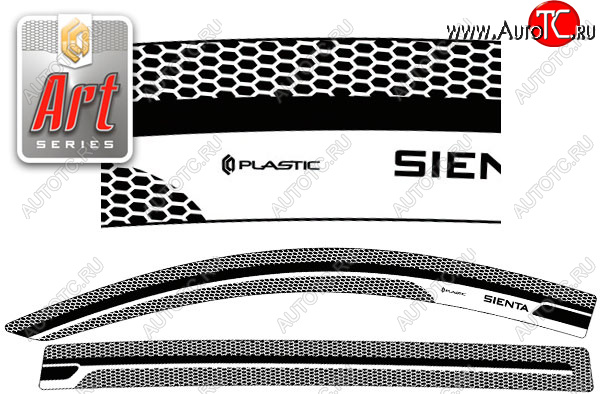 2 299 р. Ветровики дверей CA-Plastic Toyota Sienta NCP80 (2003-2015) дорестайлинг, 1-ое пополение 1-ый рестайлинг, 2-ой рестайлинг (Серия Art белая, без хром. молдинга) с доставкой в г. Кемерово Увеличить фотографию 1 2 299 р. Ветровики дверей CA-Plastic Toyota Sienta NCP80 (2003-2015) дорестайлинг, 1-ое пополение 1-ый рестайлинг, 2-ой рестайлинг (Серия Art белая, без хром. молдинга) с доставкой в г. Кемерово