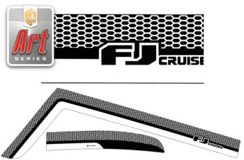 Ветровики дверей CA-Plastic Toyota FJ-Cruiser (2006-2018) (Серия Art белая)