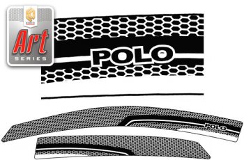 Ветровики дверей CA-Plastic Volkswagen Polo  5 (2015-2020) седан рестайлинг