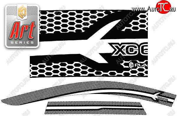 2 199 р. Ветровики дверей CA-Plastic Volvo XC60 (2017-2022) (Серия Art черная, без хром. молдинга) с доставкой в г. Кемерово Увеличить фотографию 1 2 199 р. Ветровики дверей CA-Plastic Volvo XC60 (2017-2022) (Серия Art черная, без хром. молдинга) с доставкой в г. Кемерово