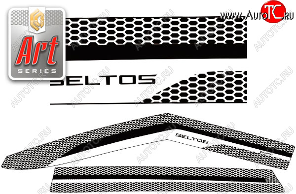 1 999 р. Ветровики дверей CA-Plastic KIA Seltos (2019-2025) (Серия Art черная) с доставкой в г. Кемерово Увеличить фотографию 1 1 999 р. Ветровики дверей CA-Plastic KIA Seltos (2019-2025) (Серия Art черная) с доставкой в г. Кемерово