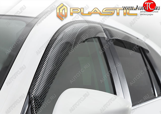 2 199 р. Ветровики дверей CA-Plastic  Лада Ларгус (2021-2025) рестайлинг R90 (Серия Art черная)  с доставкой в г. Кемерово