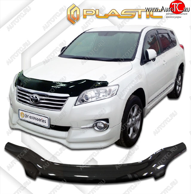 2 559 р. Дефлектор капота (exclusive) CA-Plastic  Toyota Vanguard (2007-2013) (Classic чёрный, Без надписи)  с доставкой в г. Кемерово
