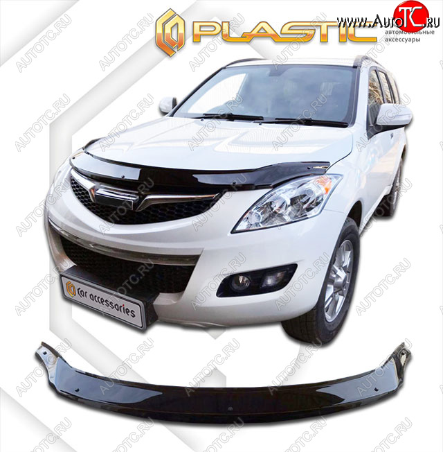3 099 р. Дефлектор капота (exclusive) CA-Plastic  Haval H5 (2020-2023) рестайлинг (Classic чёрный, Без надписи)  с доставкой в г. Кемерово