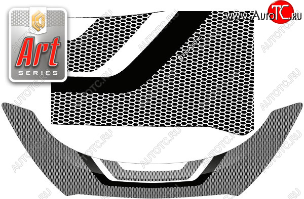 2 999 р. Дефлектор капота CA-Plastic Exclusive  Hyundai IX35  LM (2009-2018) дорестайлинг, рестайлинг (Art графит)  с доставкой в г. Кемерово
