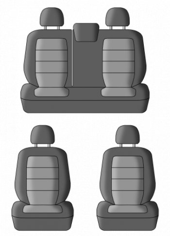 7 549 р. Чехлы сидений (жаккард, 60/40, раздельная задняя спинка, 2П+3Г-образ.подголовника) Lord Autofashion Дублин  Renault Logan  2 - Sandero  (B8) (Чёрный, Ёж красный)  с доставкой в г. Кемерово. Увеличить фотографию 3